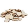 100pcs With Hole Wooden Pendants Round Wooden Circles Wood Handmade DIY Wood Chips  Craft Decoration