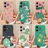 For Infinix Note 40 5G Smart 8 Pro Itel P55 4G Tecno Pova 6 Neo Back Cover Matte Soft Silicone Cartoon Dinosaur Pattern Camera Protection Bumper Cases