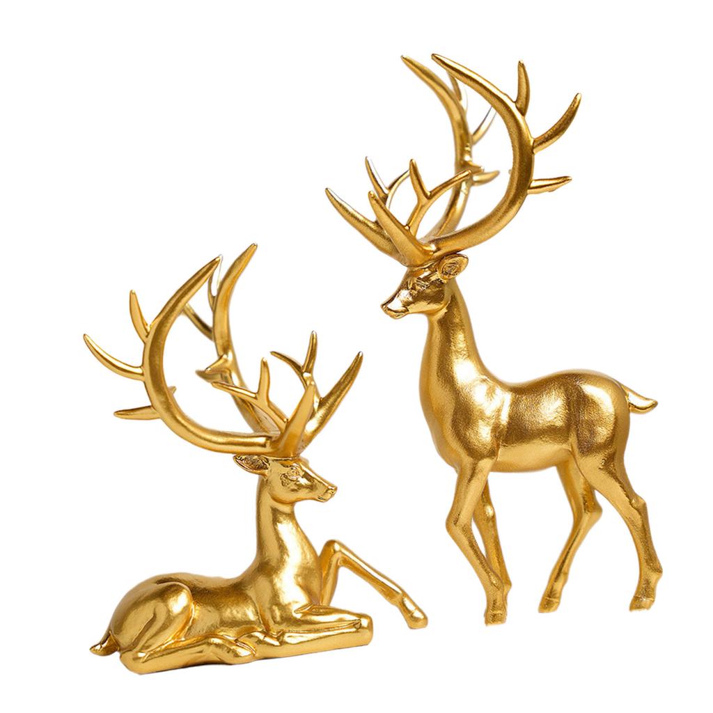 Exquisites Resin Elk Sculptures Resin Deer Ornamentation Perfect For Enhancing Artistic Ambiance In Living Space