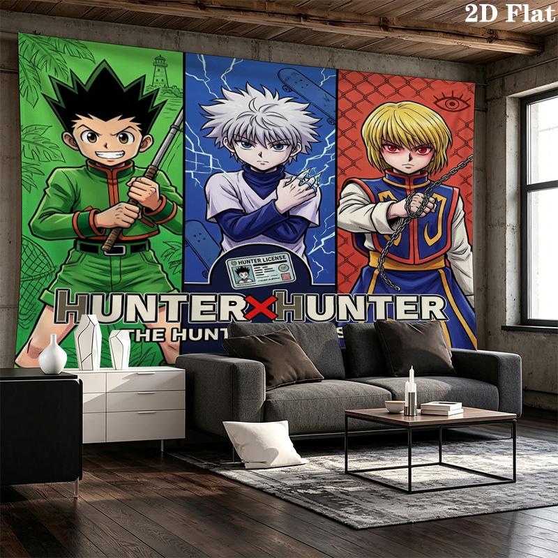 Настенный гобелен Hunter X Hunter Эстетичный настенный подвесной тканевый плед Декоративные гобелены для спальни гостиной Домашний декор