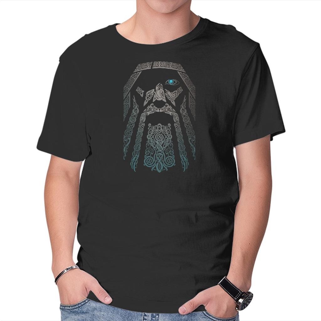 Unisex Crew Neck T-Shirt Odin Graphic Short Sleeve Casual Tee