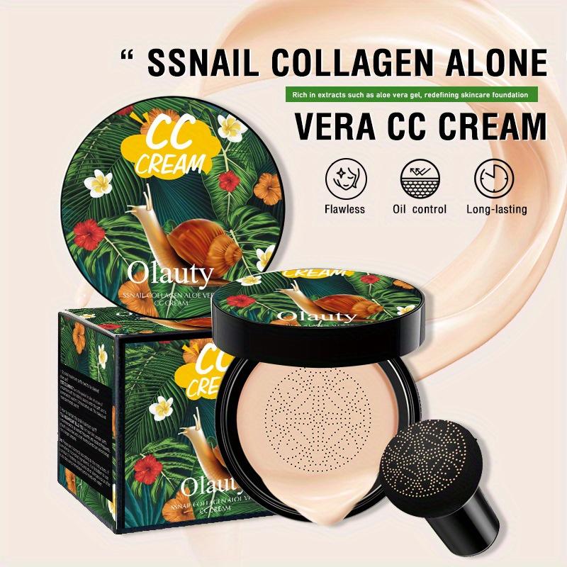 Snail Mushroom Head Cushion CC Cream Natural Skin Tone Dark Skin Tone Powerful Concealer Isolation Cream Liquid Foundation Creates Perfect Makeup