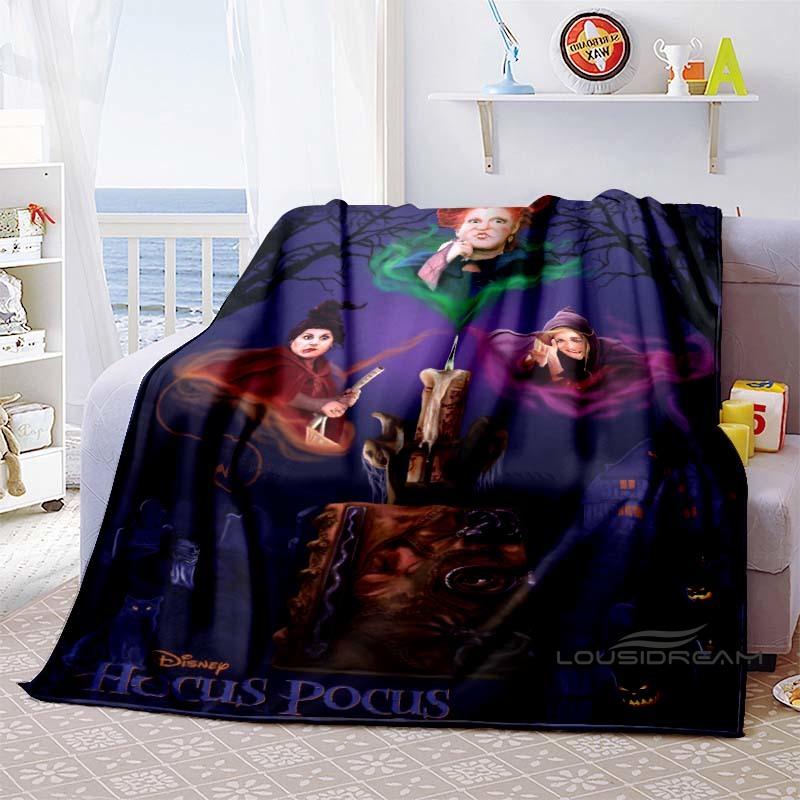 Hocus Pocus Creative Flannel Print Blanket, Super Soft and Comfortable, Perfect for Sofa Naps or Home Blankets, the Perfect Gift