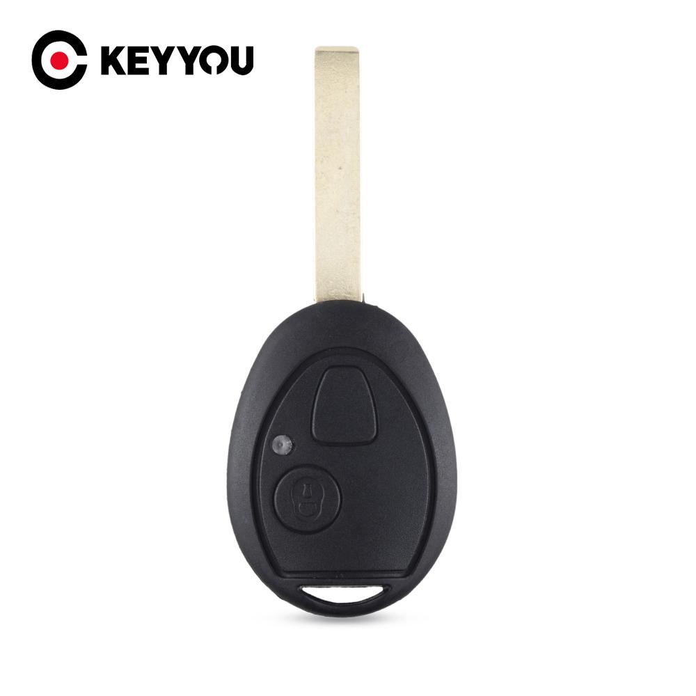 KEYYOU 2 Button Remote Key Shell Case Fob For Land Rover 75 MG ZT-T For BMW Mini Copper 2002 2003 2004 2005
