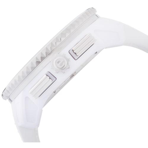 Tendence Gulliver Round Chronograph 51mm Watch with White Dial, Stainless Steel, Mineral Glass, and Quartz Movement (TG036013)