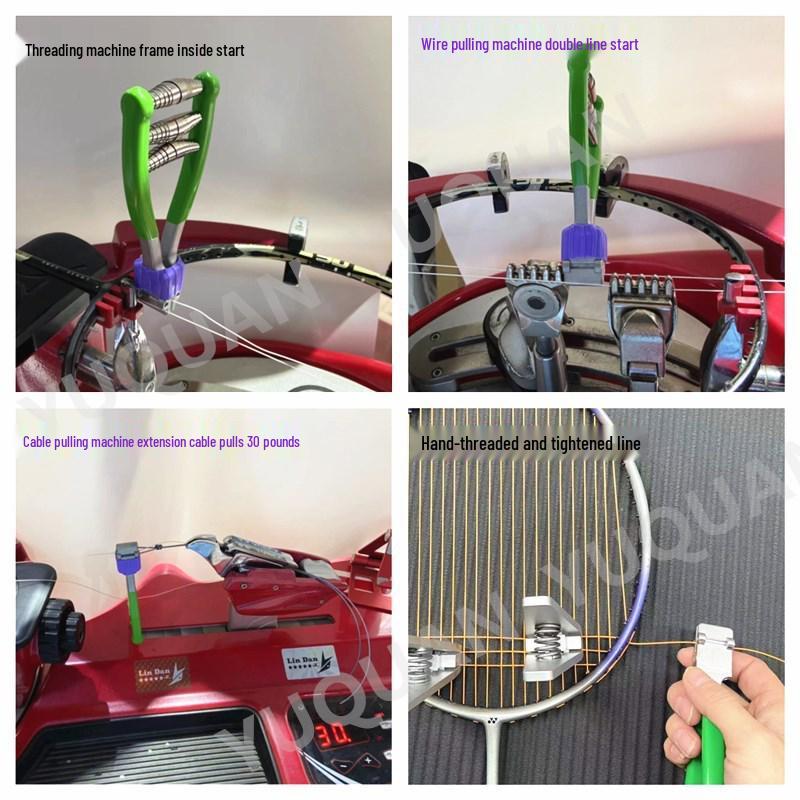 Badminton & Tennis Racket Stringing Machine Clamp Pliers with Four-Spring Pressure Pad Tool