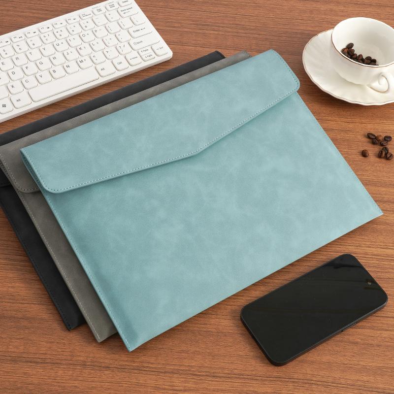 Waterproof Leather A4 Student File Envelope - Large Capacity, Durable Stationery Bag