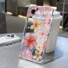 Чехол на весь экран с рисунком морских ракушек и цветов для iPhone 16 15 14 13 12 11 Pro Max XR XS MAX 7 8 PLUS MINI INS Прозрачный чехол
