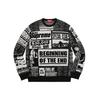 Supreme Свитер с принтом газетных вырезок Черный Унисекс SUP-SS18-732