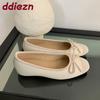 Мода 2025 Новая Мода Женские Балетки с Бантом-Бабочкой Обувь Женские Неглубокие Женские Балетки Обувь Слипоны с Увеличением Высоты