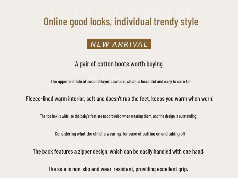 Водонепроницаемые кожаные хлопковые ботинки для девочек - Осень/Зима 2025 Стиль Мартин