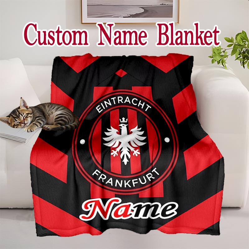 1pc Eintracht Frankfurt (1) Blanket, Home Printed Throw Blanket - Soft Blanket Gift for Family, Washable Sofa Bed Blanket