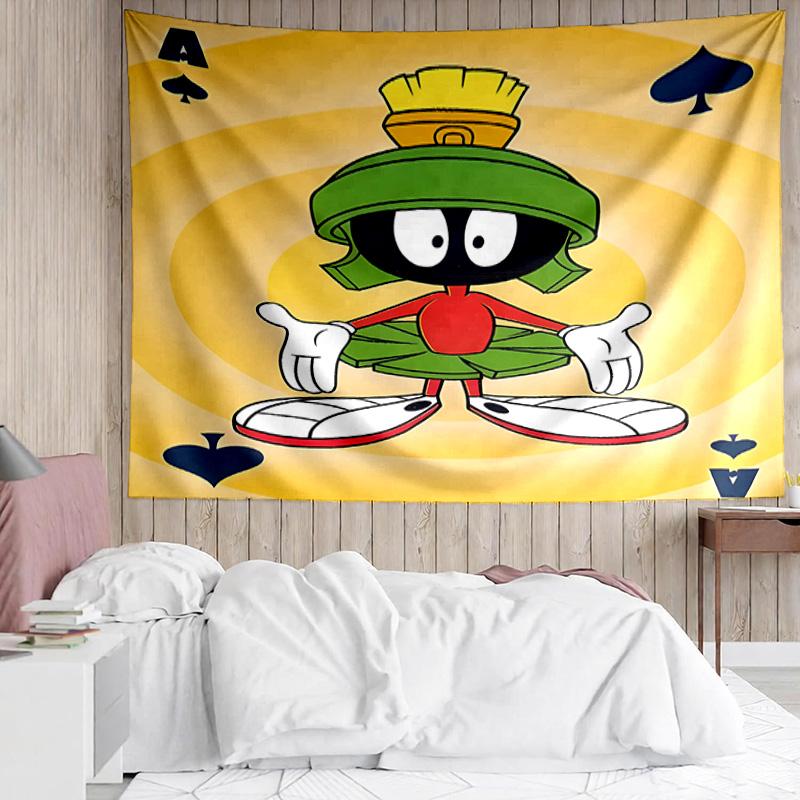 Marvin the Martian1 Tapestry for Bedroom Aesthetic Classroom Tapestries Wall Hanging for Living Room Dorm Office,Ideal Creative Gift