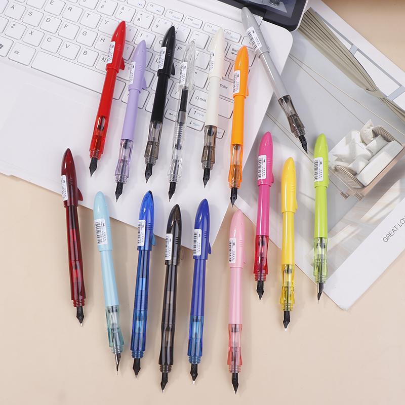 Пластиковые перьевые ручки 0,5 мм F-образный наконечник, симпатичные ручки в форме акулы, каллиграфические чернила, школьные канцелярские принадлежности, канцелярские принадлежности для студентов, подарки