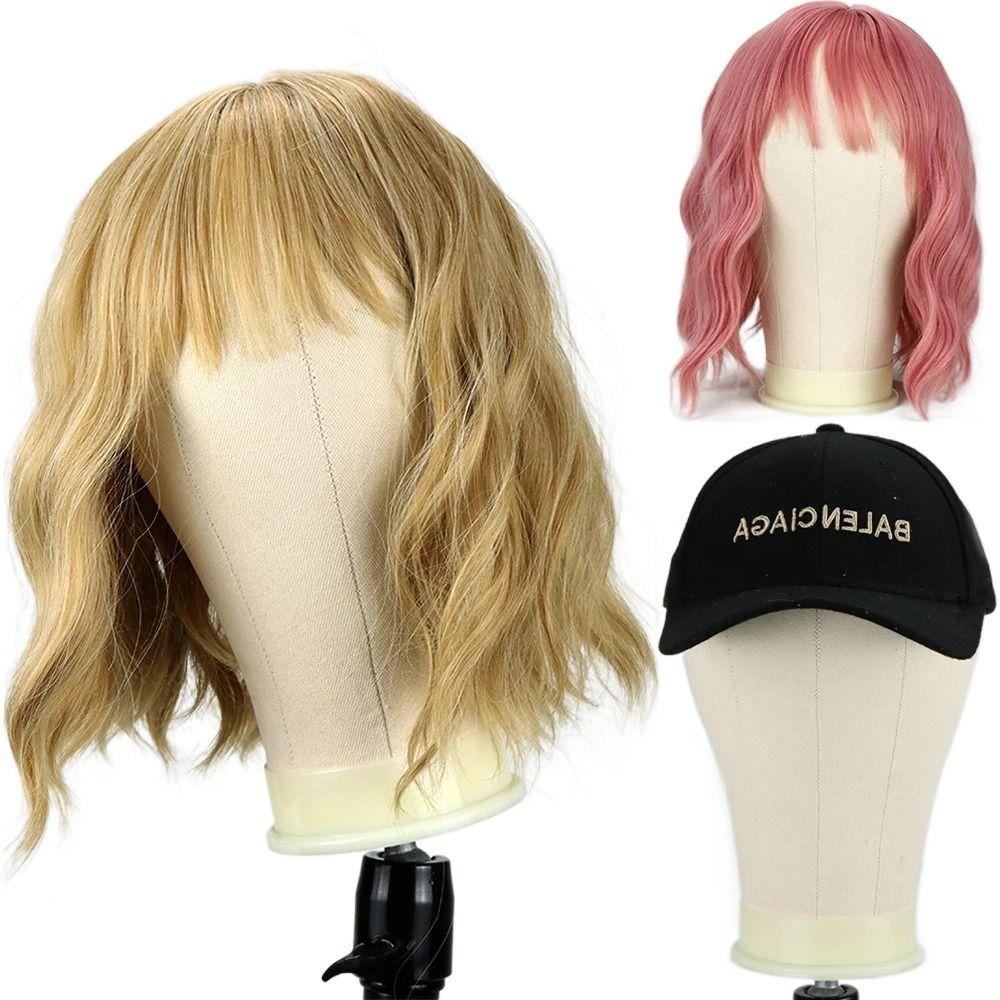 21-25 дюймов Подставка для парика Держатель Холст Манекен Голова для парика для изготовления кружевных париков Голова для парика в салоне