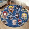 Naruto Adventure Icons Round Area Rug Carpet Rug For Living Room Bedroom Sofa Playroom Decor Nonslip Floor Mat