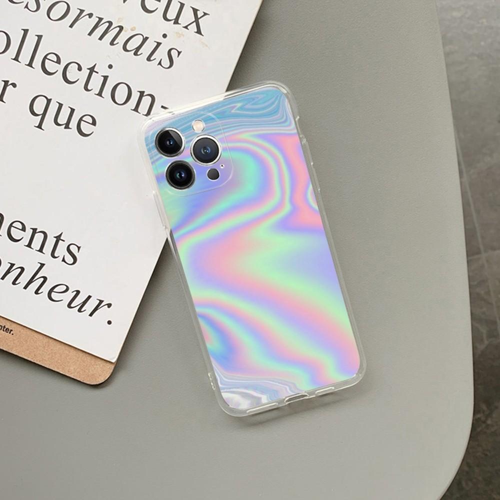 Голографический Чехол для Телефона iPhone 15 14 13 12 11 Pro Max XS X XR SE 2020 6 7 8 Plus Mini Защитный Чехол