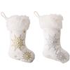 Soft And Cozy Plush Christmas Socks With Beautiful Snowflakes For Gift Bags