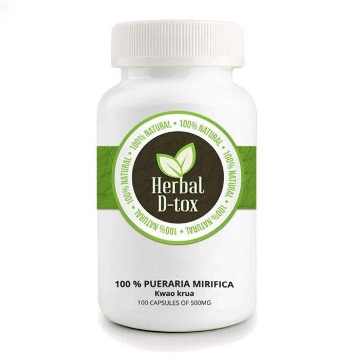 Complément Alimentaire Herbal D-tox Pueraria Mirifica - 100 gélules x 500 mg – Hormonoregulateur, Poitrine