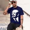 Vladimir Lenin 2026 New Fashion Heavyweight Hot Selling Retro Printed Pattern Fun Round Neck Tshirt For Daily Comfort