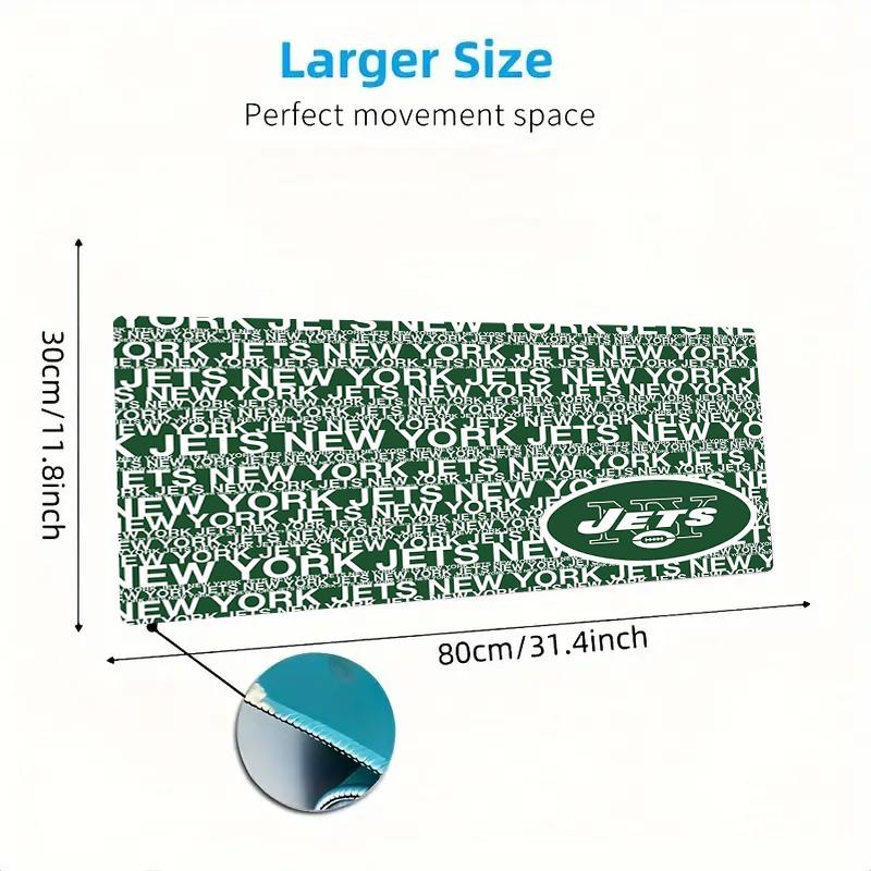NY Jets Color Mouse Pad Large Gaming Table Cushion Non-slip Laptop Tablet Big Mousepad XXL Mat Mini PC Playmat With Lock edge