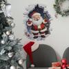 Christmas Wall Stickers Self Adhesive Santa Decals for Living Room Bedroom Porch Home PVC Waterproof Holiday