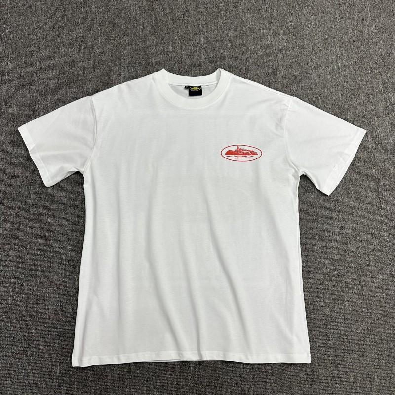 Cor Basic Series Short Sleeve T-Shirt Phantom Letter Print Couple Style Loose Fit Tee