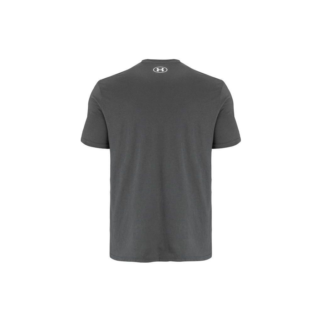 Under Armour Футболка с принтом логотипа и буквами, мужская, серая 1370729-012