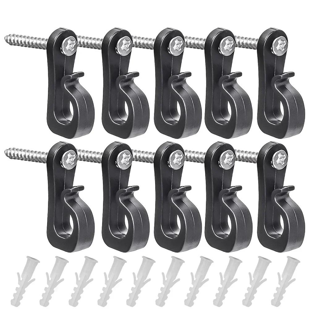 30/1 шт Q-образных крючков для гирлянд, подвесных многоцелевых потолочных крючков для шкафов с растениями и винтами, для домашнего использования на открытом воздухе
