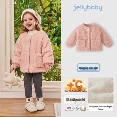 Детская зимняя куртка из флиса с 3D-кроликом JELLYBABY