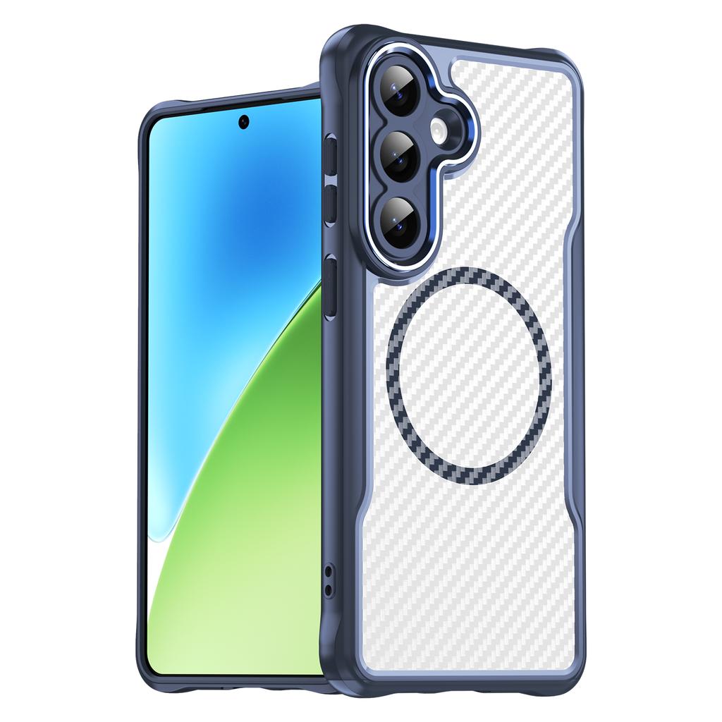 For Samsung Galaxy S26+ Case Magnetic Case Hybrid Phone Cover Carbon Fiber