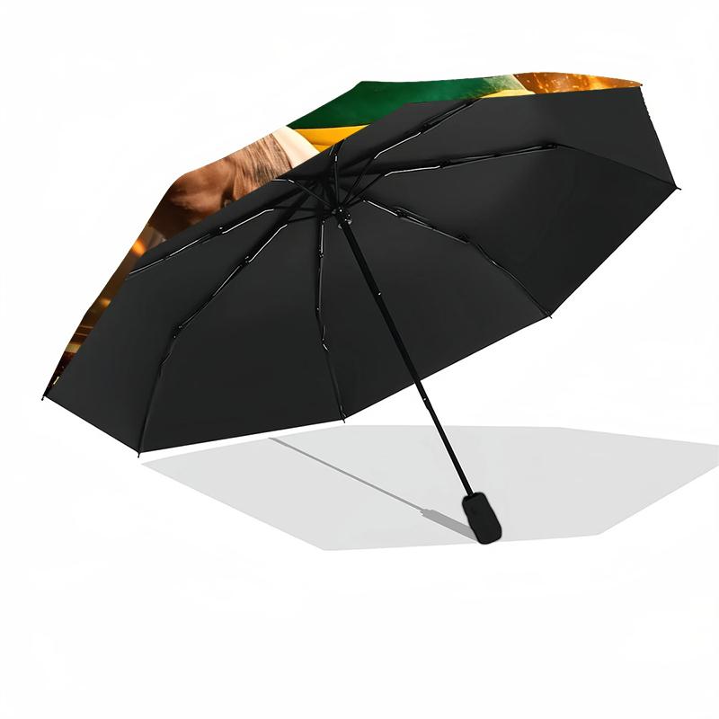Personalized Name Brazilian football player Print Umbrella, UV Shielding. It Has Eight Sturdy Ribs for Outdoor Use And Perfect As a Holiday Gift