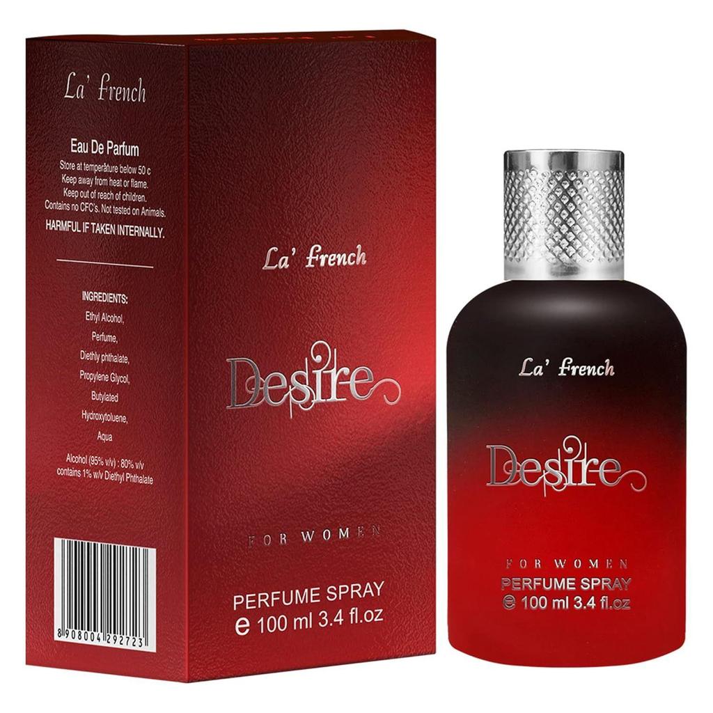 La French Desire Парфюмерная вода - 100 мл Парфюм для женщин | Интенсивный стойкий парфюм | Премиальный свежий ароматный запах EDP Спрей