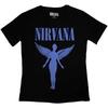 Женская футболка приталенного кроя Nirvana: Ангельский Синий Моно ОФИЦИАЛЬНЫЙ НОВЫЙ