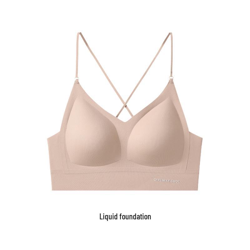 Бесшовный бюстгальтер на тонких бретельках с halter-neck для маленькой груди – Сексуальный, Легкий, Без косточек, Красивый дизайн спины