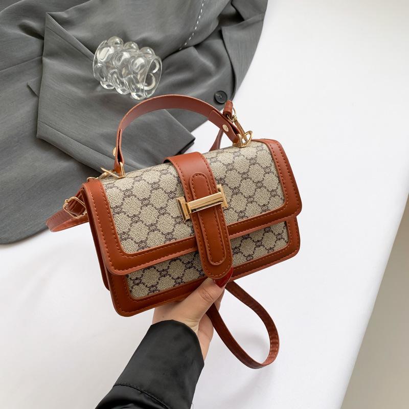 Сумка женская сумка простая и модная сумка через плечо сумка-мессенджер ретро сумка 2024 лето новая мода маленькая квадратная сумка