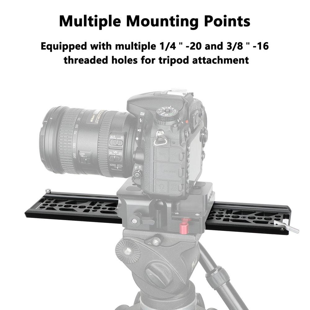 HDRIG 12" Arri Dovetail Plate 300MM, Multi-hole Universal Base Plate 3869