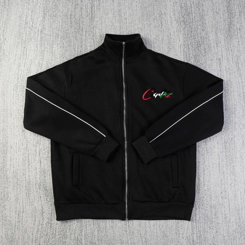 Mens Thickened Hoodless Hip Hop Jacket With Digital Print Zipper Front Loose Fit Winter Casual Outerwear