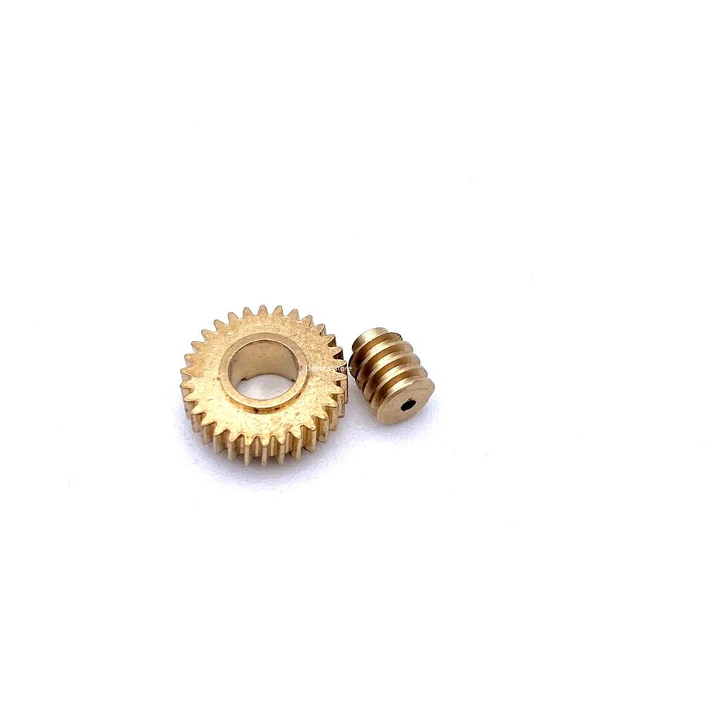 0.3M 30T 4mm Copper Step Worm Gear Wheel 0.3M Worm 0.98mm DIY Model Reducer Accessories