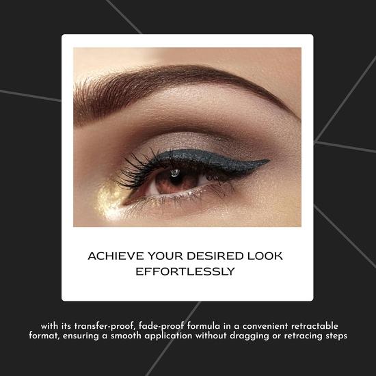 FASHION COLOUR Intense Revolving Kajal | Высокоэффективный интенсивный цвет за 1 движение | Стойкость 12 часов | Матовый и металлический финиш | (серый)