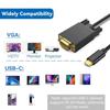 Кабель-адаптер USB3.1 Type C (папа) на VGA (папа) 31 дюйм, поддержка видео Full HD для настольных компьютеров и проекторов
