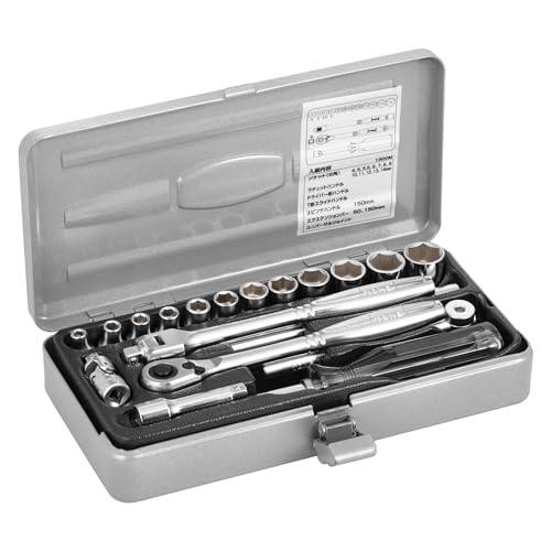TONE Socket Wrench Set 1800M 1/4" Inch Drive Silve