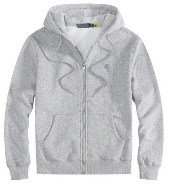 Men's Plush Lined Hooded Sweatshirt, Embroidered Loose Fit, Autumn/Winter Polo Style, Plus Size, RL Design