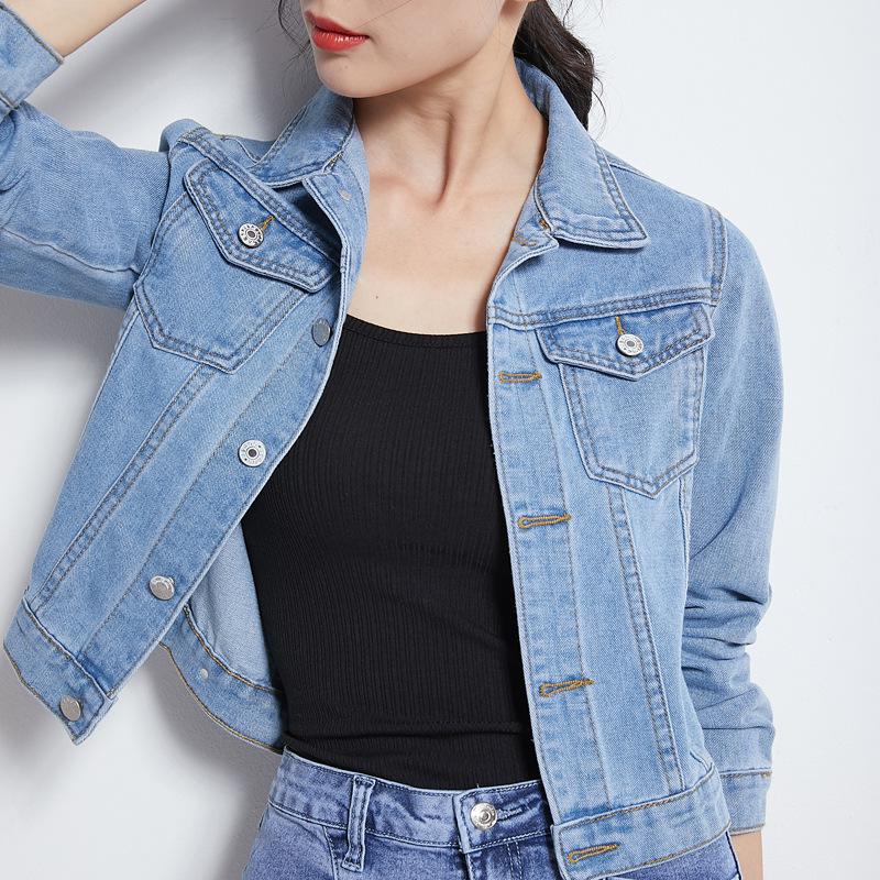 2025 Spring Trendy Colorful Denim Jacket for Women
