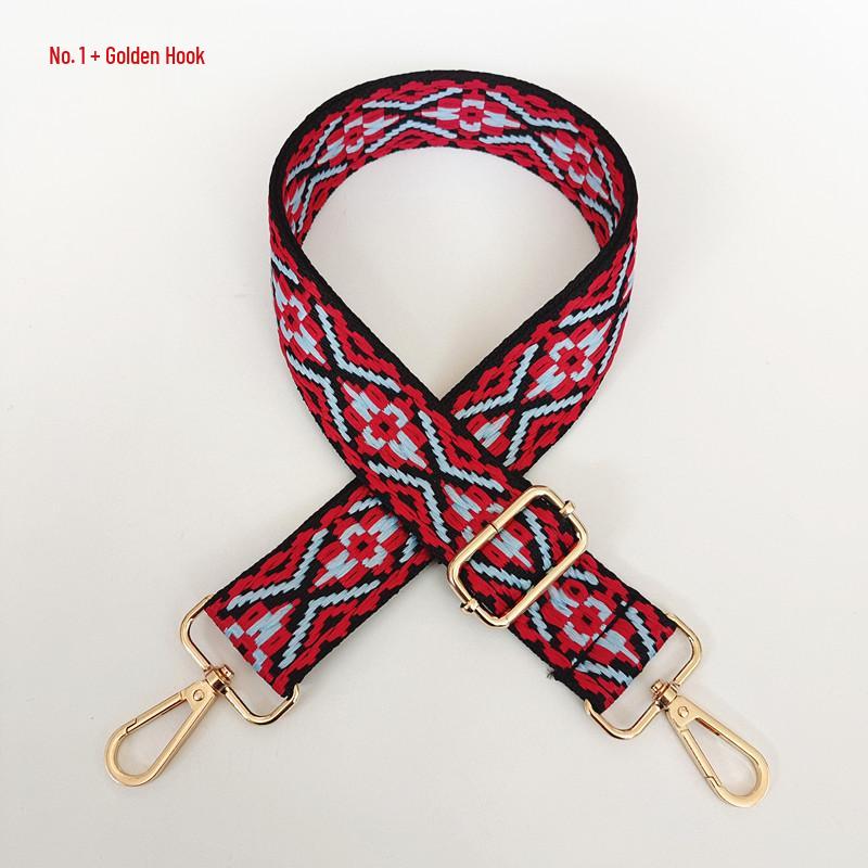 Красочный жаккардовый широкий плечевой ремень для женских сумок - Холщовый аксессуар для кроссбоди и рюкзака