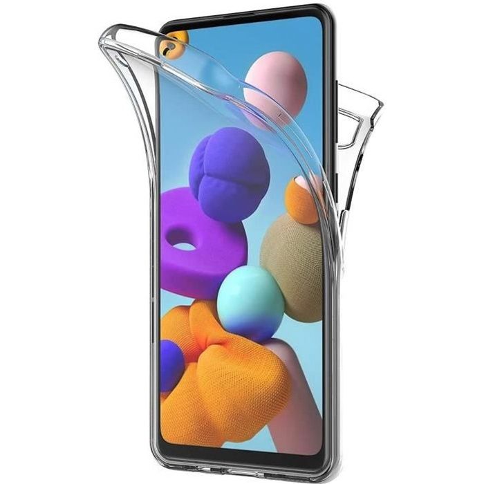Coque - LittleMonkey - Samsung Galaxy A21s - 360° Full Body - Silicone - Transparente