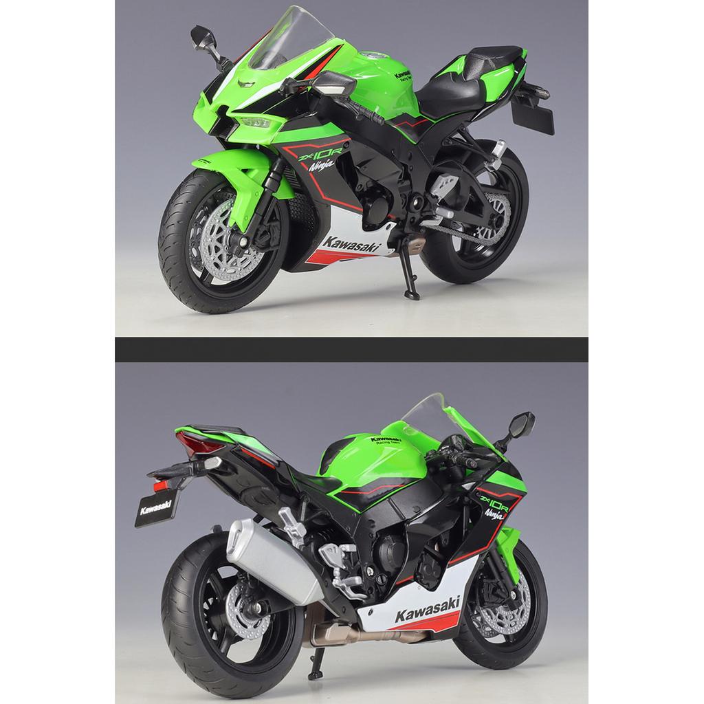 Масштаб 1/12 WELLY 2010 Kawasaki Ninja ZX-10R, модель мотоцикла из сплава, литье под давлением, металлические игрушечные транспортные средства, коллекция высокой имитации, детские подарки