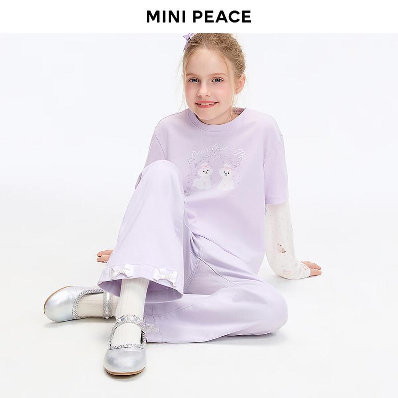 Джинсы клеш с бантом для девочек MINIPEACE