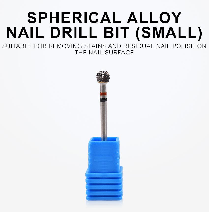 kads Электрическая пилочка для ногтей из сплава, сверла для ногтей, фрезы, электрическая маникюрная дрель, аксессуары для педикюра, маленький шарик