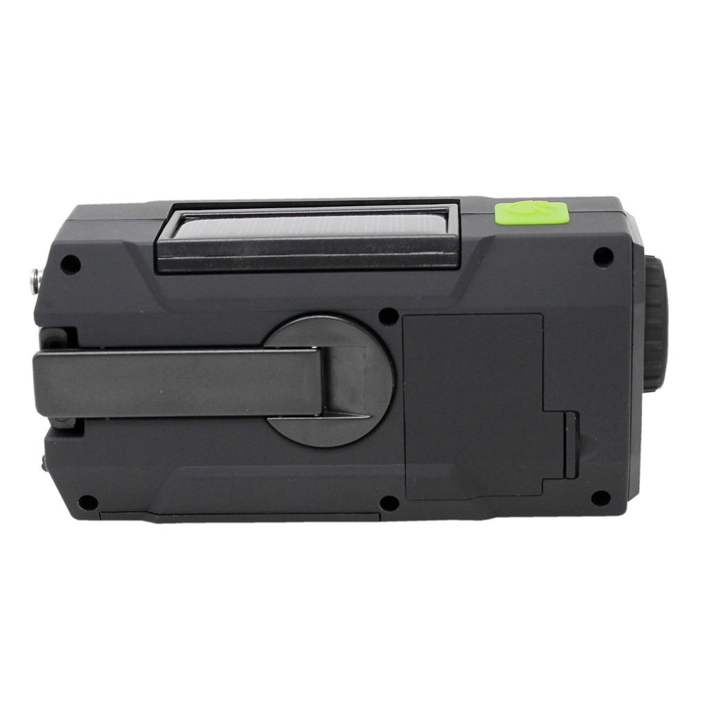 WINTECH Splashproof Hand Crank Charging Portable Radio Equipped with LED Light Green Mobile Charging USB Type C Adapter Dry Battery Compatible Solar